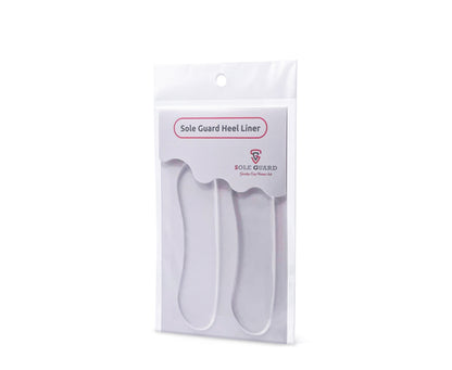 A pack of Heel Liner 3 Pack, designed for blister prevention and universal fit, displayed on a white backdrop.